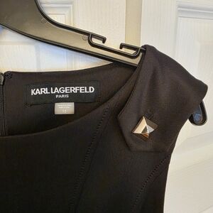 Karl Lagerfeld Black Dress with Stud Detail
